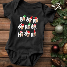 Modern Cute Santa Hats Nine Family Photos T Shirt