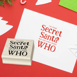 Modern Cute Secret Santa Hat jul Brev Stämpel