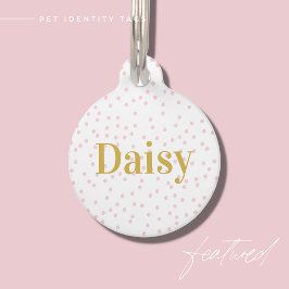 Modern Cute Simple Rosa Confetti Monogram Retro Djurbricka