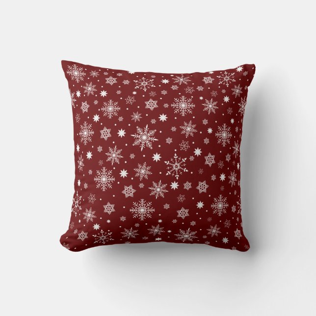 Modern Cute snöflingor mönster Cushion Kudde (Framsida)