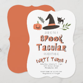 Modern Cute Spooktacular Halloween Birthday