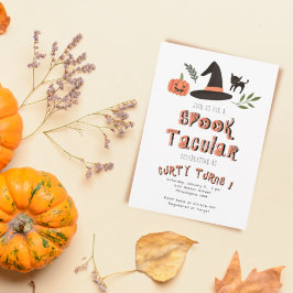 Modern Cute Spooktacular Halloween Birthday Inbjudningar