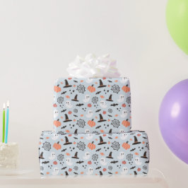 Modern Cute Spooky Halloween Blue Boy Birthday Presentpapper
