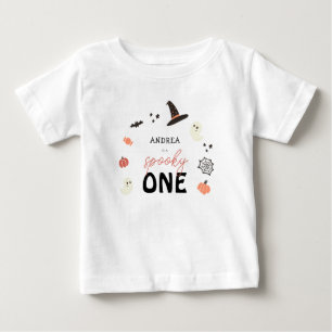 Modern Cute Spooky One Halloween Första födelsedag T Shirt