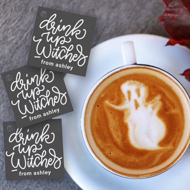 Modern Cute Typography Funny Halloween-citat Gåvor Etiketter (Skapare uppladdad)