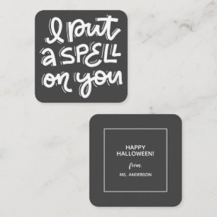 Modern Cute Typography Happy halloween Tilläggskort
