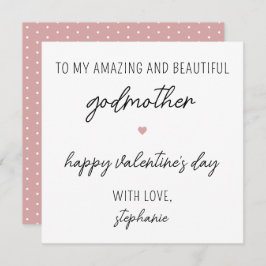 Modern Cute Valentine Day Card för Godmor Kort