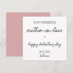 Modern Cute Valentine Day Card för Svärmor Kort