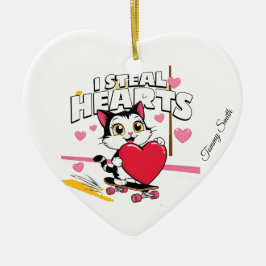 Modern Cute Valentine Ornaments för Girlkompis Julgransprydnad Keramik