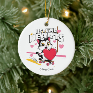 Modern Cute Valentine Ornaments för Girlkompis Julgransprydnad Keramik