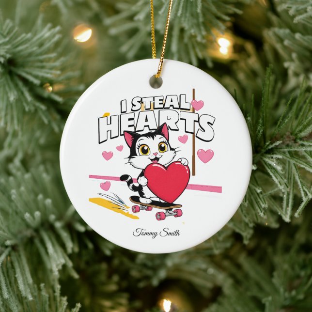 Modern Cute Valentine Ornaments för Girlkompis Julgransprydnad Keramik (Träd)