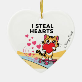 Modern Cute Valentine Ornaments Julgransprydnad Keramik