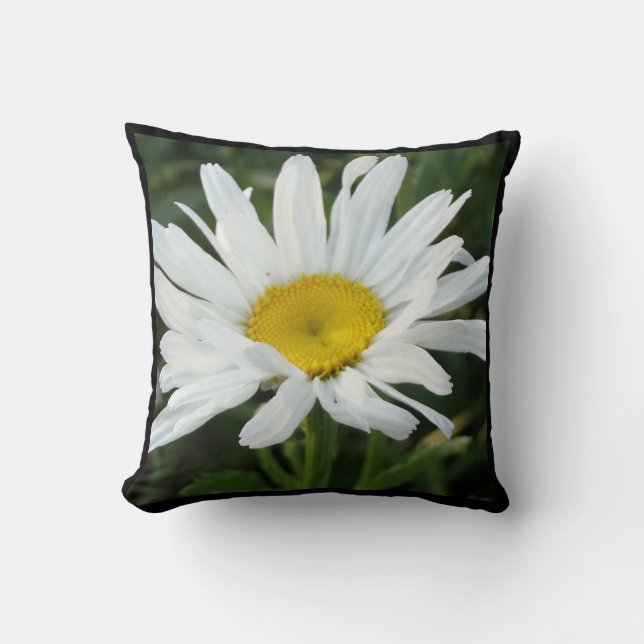Modern Cute White-daisy Kudde (Framsida)