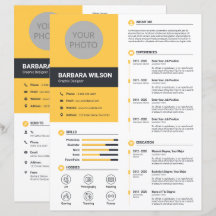 Modern CV, meritförteckning + brev (Mall)