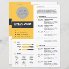 Modern CV, meritförteckning + brev (Mall)