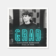 Modern cyan Neon Photo Studenten