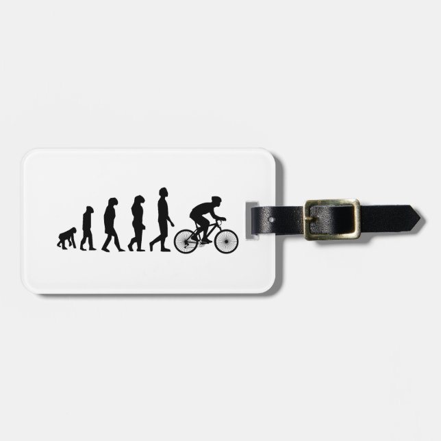Modern cykelutveckling mänsklig evolutionsschema bagagebricka (Horisontell Framsida)
