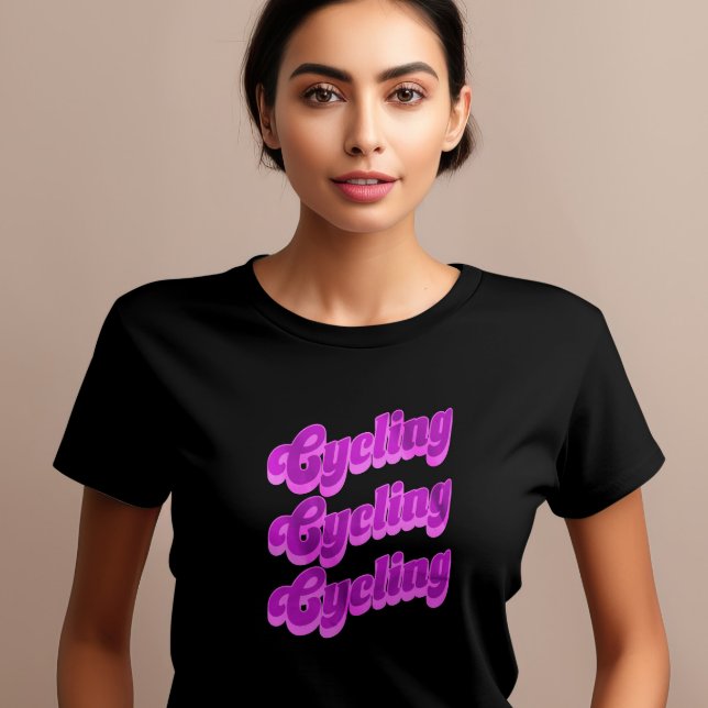 Modern cyklingsgrafik i groovy för kungskvinna t shirt (Skapare uppladdad)