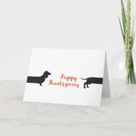 Modern Dachshund Halloween Kort