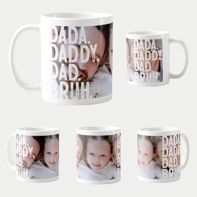 Modern DADA DADDY PAPPA BRUH BIG PHOTO FARS DAG Kaffemugg (Skapare uppladdad)