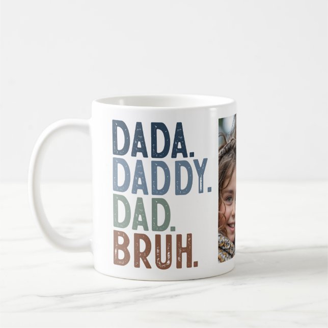 Modern DADA DADDY PAPPA BRUH PHOTO FARS DAG Kaffemugg (Vänster)