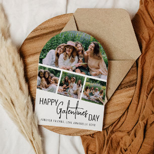 Modern dag för fotoremsor - kollage Arched Galenti Inbjudningar