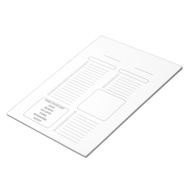 Modern Daglig Att-göra-lista Notepad Anteckningsblock (Vinklad)