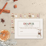 Modern dagstidning Raffle Biljett i Winter Baby Sh Tilläggskort<br><div class="desc">Lägg till en liten roligt till babyduschen med vårt matchande "Baby, Det är Kall utanför"-kort för raffelhölje. De här korten har samma barnkläder med vita vattenfärger och charmerande vinterteman som våra inbjudningar. De inbjudningarna dina gäster att ta med sig ett paket blöjor för att få en chans att vinna ett...</div>