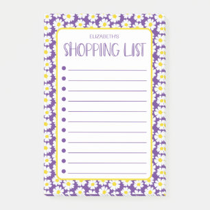 Modern Daisies Inköpslista Post-it Block