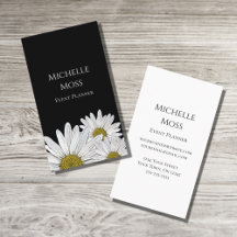 Modern Daisy Black White-Blommigt