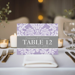 Modern Damask Pattern Bröllop Bordsnummer