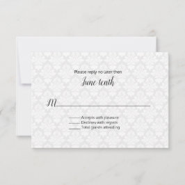 Modern Damask Wedding OSA kort