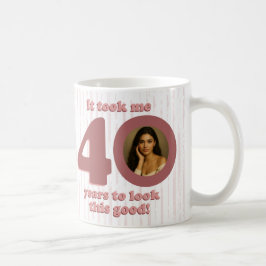 Modern Damig Rosa Fantastisk 40-årsdag Kvinnor Kaffemugg