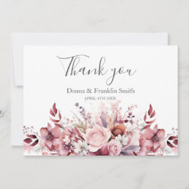Modern Damigrosa Rosa Bröllop Tack Kort