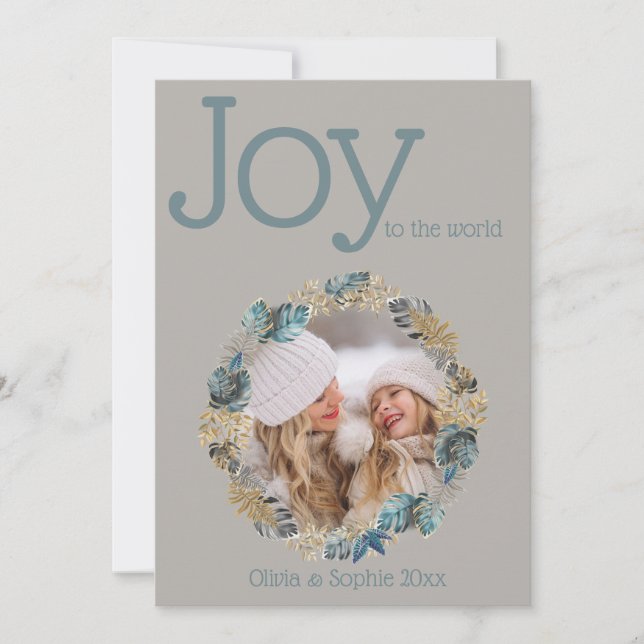 Modern dammig blå guldblad fotoram (Framsida)