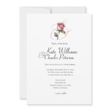 Modern dammig inbjudan till  bröllop i ro under so