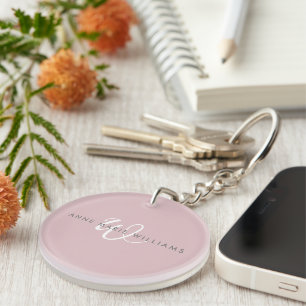 Modern Dammig Lila Vit Skrift Monogram