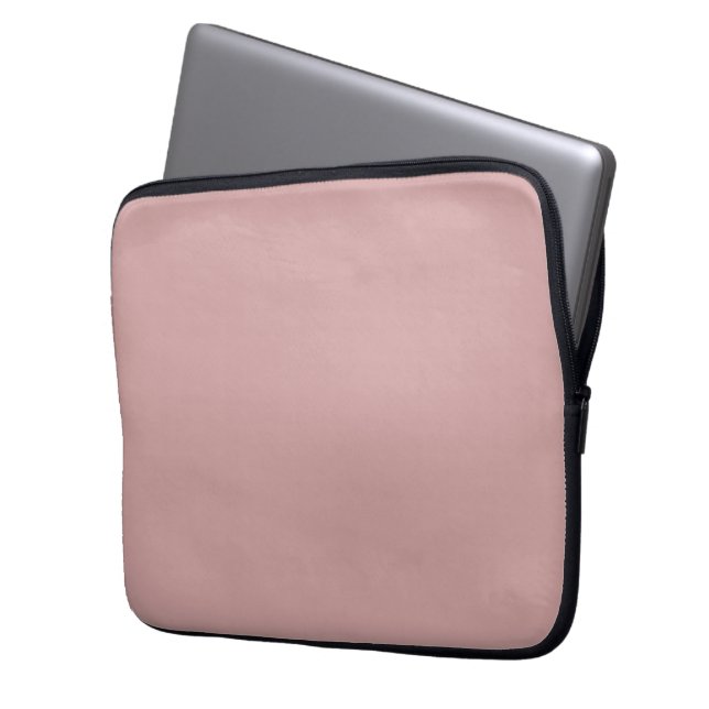 Modern dammig rosafärgad enfärgad laptop fodral (Framsidan Vänster)