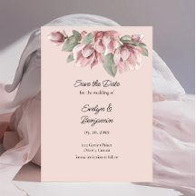 Modern Dammig Rosé Rödfärg Blommig Spara Datum