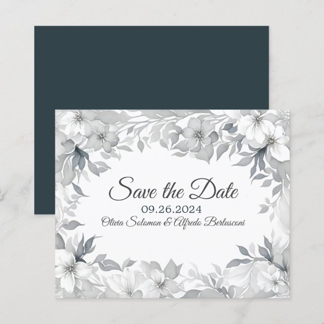 Modern Dammig silver elegant stil Spara datum (Fram/baksida)