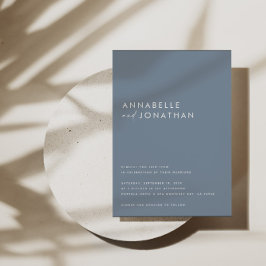 Modern dammiga blåskript contemporary bröllop inbjudningar