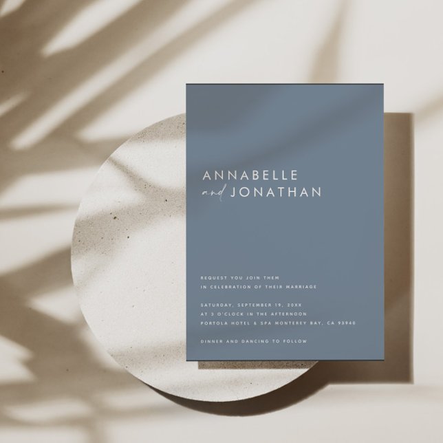 Modern dammiga blåskript contemporary bröllop inbjudningar (Skapare uppladdad)