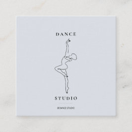 Modern Dance Studio Illustration Fyrkantigt Visitkort