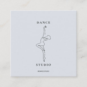 Modern Dance Studio Illustration Fyrkantigt Visitkort