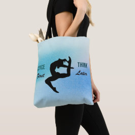 Modern Dancer Silhouette & Quote Tote Bag Tygkasse