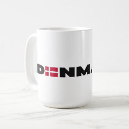 Modern Danmark dansk Flagga Simple Brev Kaffemugg