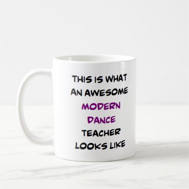 modern danslärare, fantastisk kaffemugg (Vänster)