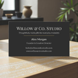 Modern Dark Small Visitkort
