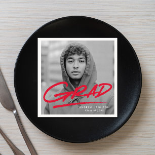 Modern Dashad Grad Red Photo Studenten Pappersservett