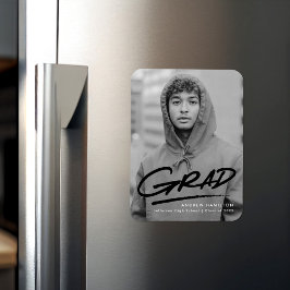 Modern Dashat Black Photo Studenten Magnet